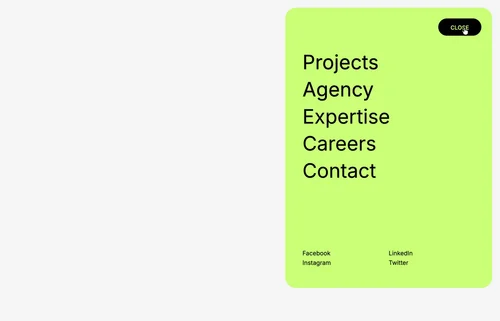 Awwwards navigation menu