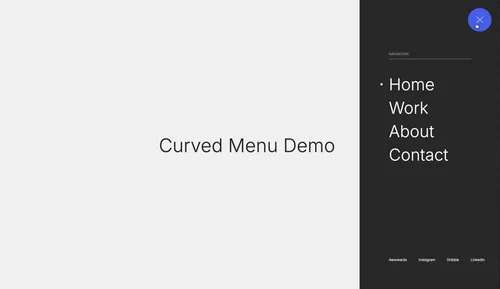 Awwwards navigation menu