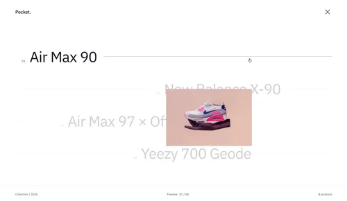 Awwwards navigation menu