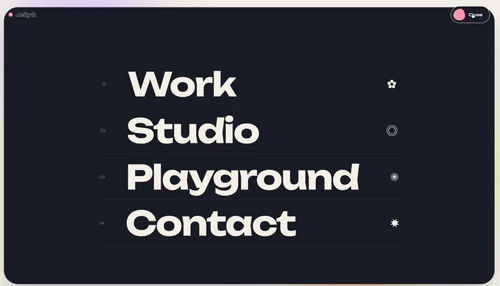 Awwwards navigation menu